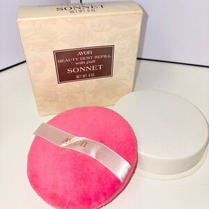 NEW Vintage Avon Sonnet Beauty Dust Refill with Puff